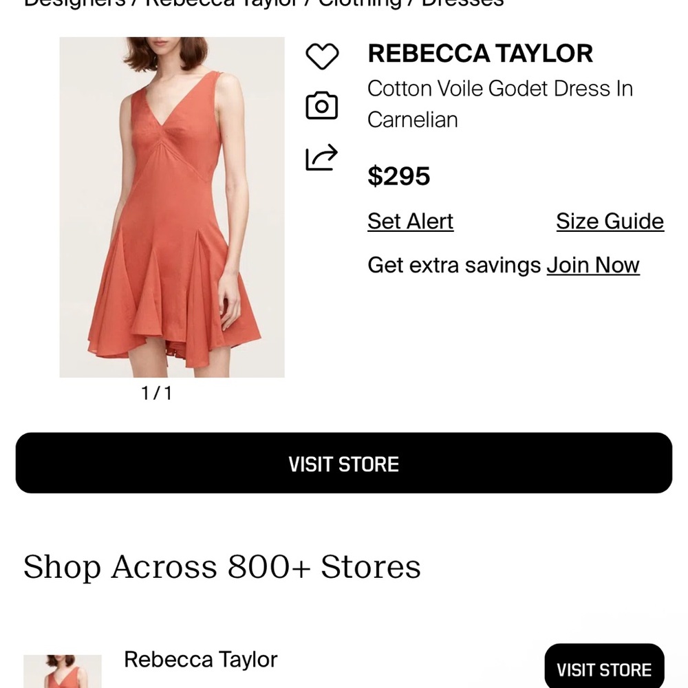 Rebecca Taylor Asymmetrical Dress in Vibrant Orange